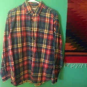 Men’s L.L. Bean plaid flannel size M